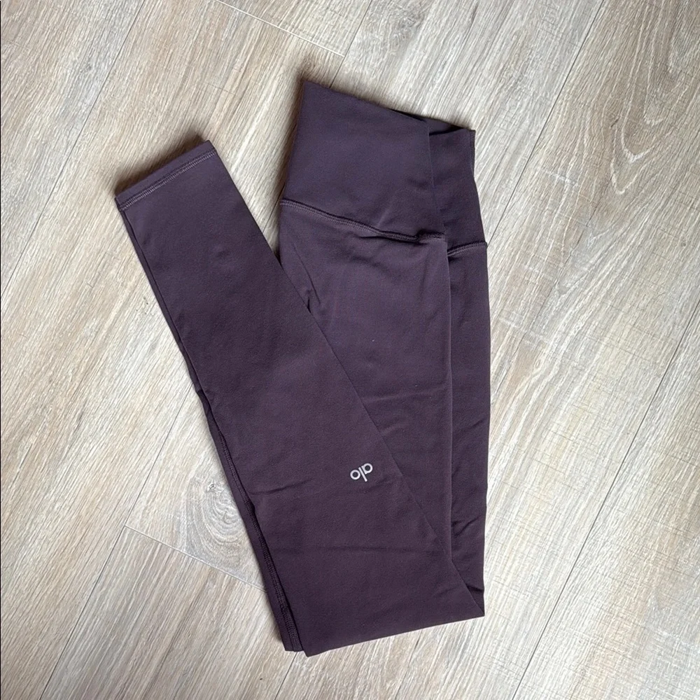 ALO Yoga Airbrush Deep Plum Leggings size M full length - Picture 1 of 3